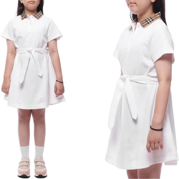 [부산점] 25SS 체크 카라 폴로 원피스 (8105586 WHITE 25S)