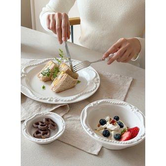 비아케이스튜디오 메종 리본 도자기 접시 플레이트 3종