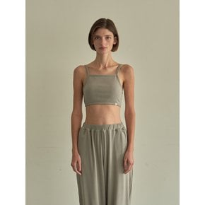 Relaxed Rip Bra Top - Soft Khaki