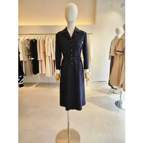 [여주점] [JJ 지고트] 여성 브롯지 오픈 칼라 A라인 원피스GS3M0OP921