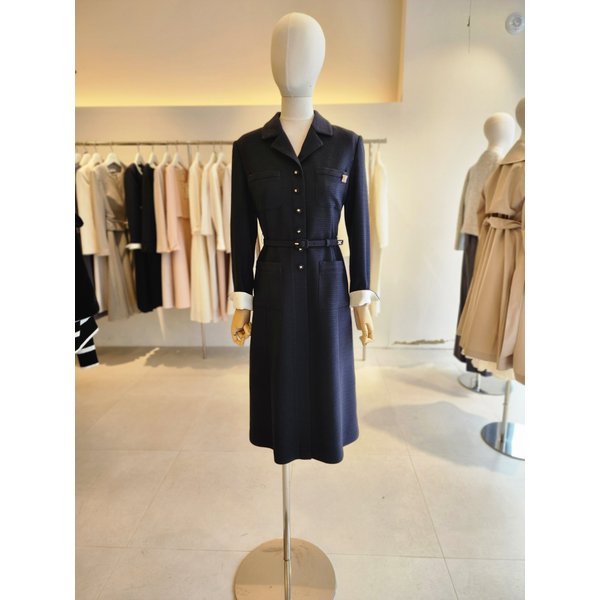 [여주점] [JJ 지고트] 여성 브롯지 오픈 칼라 A라인 원피스GS3M0OP921