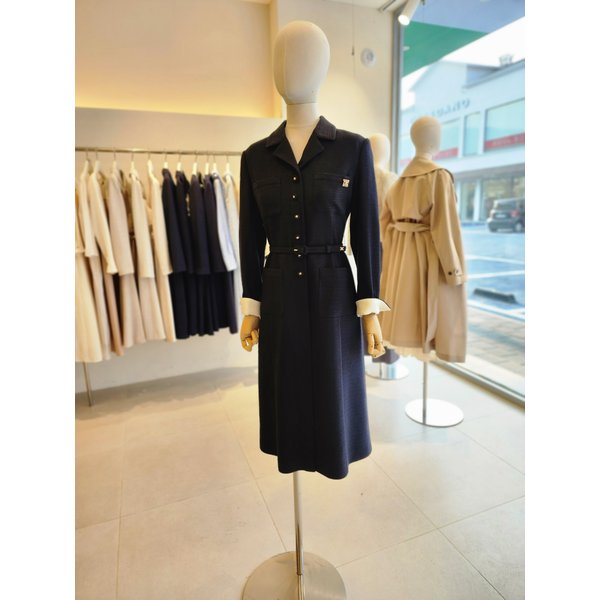 [여주점] [JJ 지고트] 여성 브롯지 오픈 칼라 A라인 원피스GS3M0OP921