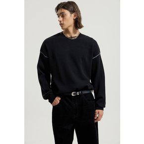 [여주점] [이로] 남성 JAKEZ 스티치 배색 니트 풀오버 IRWBA24040BKX