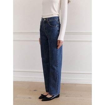 하우스오브폰드 Kaihara fabric straight jeans (Light blue, Mid blue)