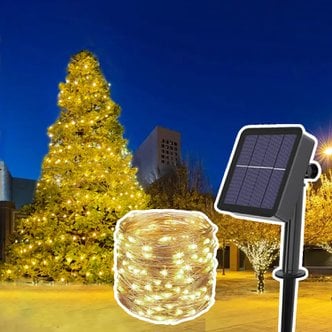 태양무역 태양광 와이어 LED 태양열 크리스마스트리 지네전구 줄조명 인테리어 야외등 100구 200구