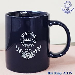 ALLIN 쯔비벨 세라믹 머그컵 딥블루 라이트레드 저먼화이트 3P