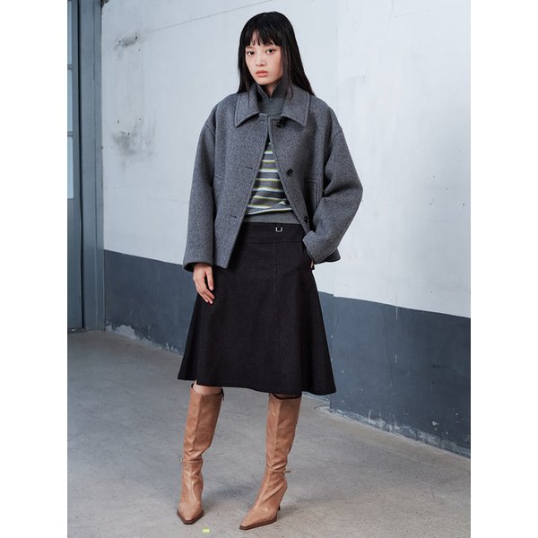 Dolman Sleeve Short Coat  Grey (KE5X30M183)