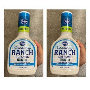 [해외직구]크로거 팻 프리 크리미 랜치 드레싱 소스 473ml 2팩 Kroger Fat Free Creamy Ranch Dressing 16oz