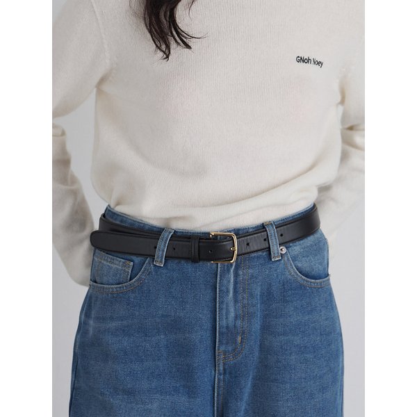 버클 리얼 소가죽벨트 (Black)