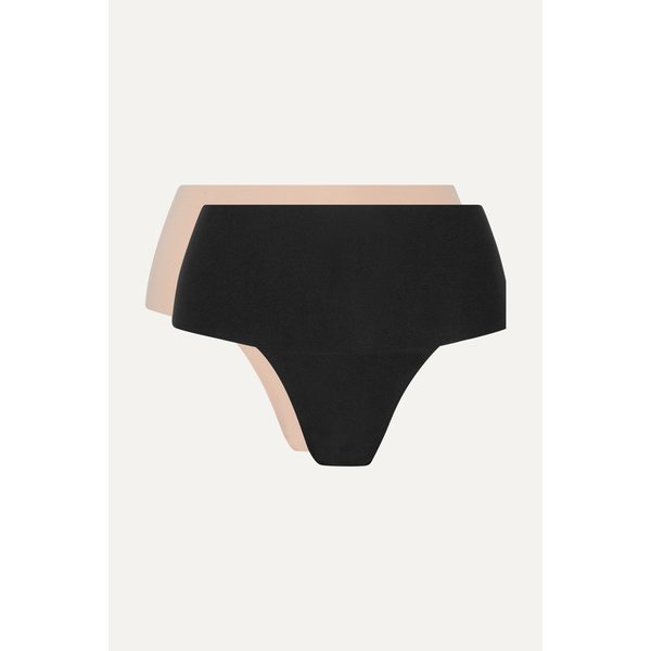 언디텍터블 스트레치 저지 텅 팬티 2p 세트 블랙 2499567819248164