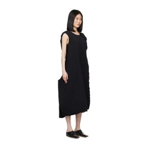 블랙 레저넌트 플리츠 맥시 드레스 IM46FH640 15 Black