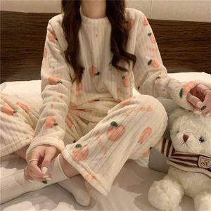제이큐 홈웨어 파자마 극세사 수면 바지 여성 잠옷세트