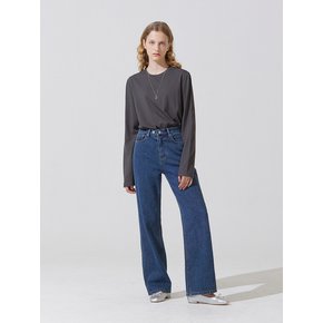 Youth two button denim pants - blue