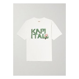 캐피탈 프린트 코튼 저지 티셔츠 그린 46376663162925165
