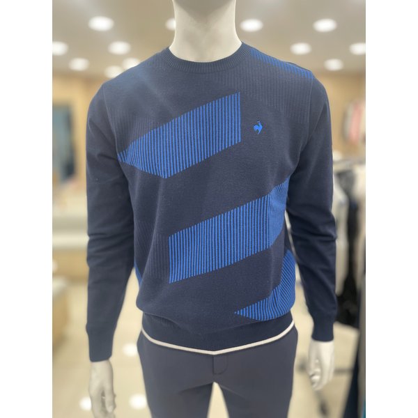 [여주점] _남성 GEOMETRIC 패턴 스웨터 GP421MKPN1 NAVY