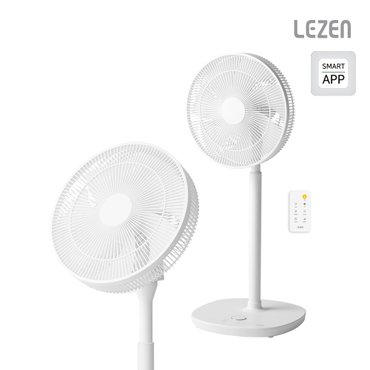 LEZEN 르젠 스마트 입체회전 BLDC 선풍기 LZDF-TR810 화이트