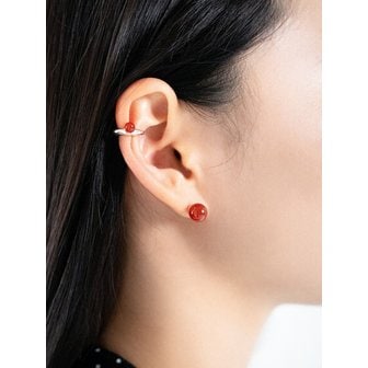 베이크드알래스카 Red Point Stud Earrings