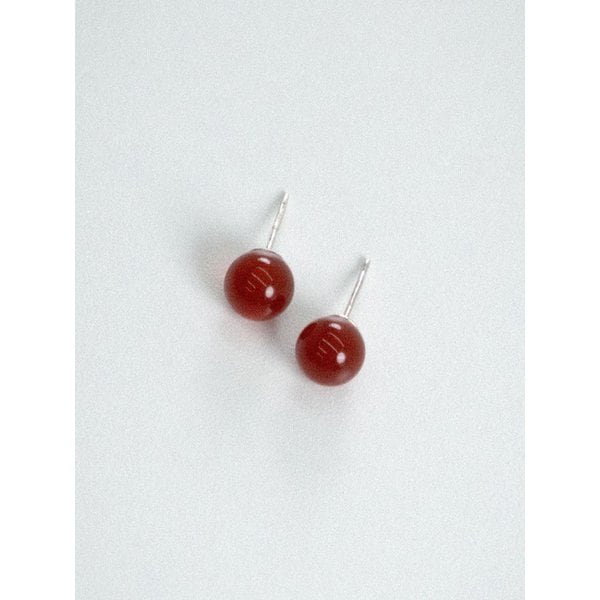 Red Point Stud Earrings