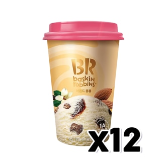  배스킨라빈스 아몬드봉봉 밀키드링크 컵커피 300ml x 12개