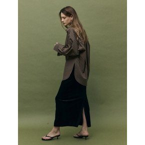 MORI STRIPE SHIRT - BROWN