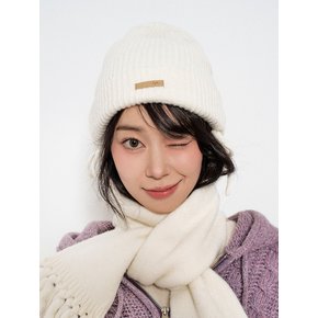 Baby Alpaca&Ramswool Comfort String Beanie B1 Pure Ivory