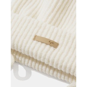 Baby Alpaca&Ramswool Comfort String Beanie B1 Pure Ivory