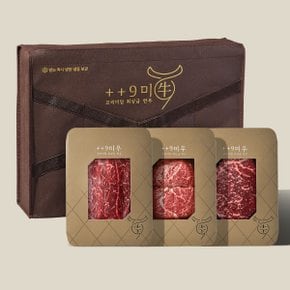 [바로배송]1++No9등급 투뿔 한우 불고기 선물세트 900g (불고기 300g/국거리 300g/장조림 300g)