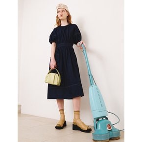 Shirring Stitch Denim Dress