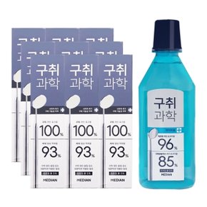 구취과학 치약 프리징쿨민트 120G 3입 x3 + 구취과학 프리징 쿨민트 구강청결제 750ml