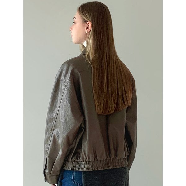 트윈 포켓 레더 점퍼 VB5XLEMD01Z