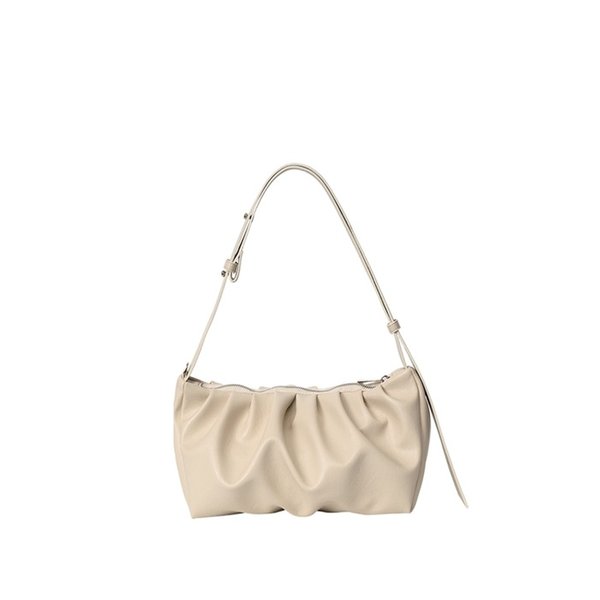 LEATHER SHOULDER AND CROSS BAG IVORY