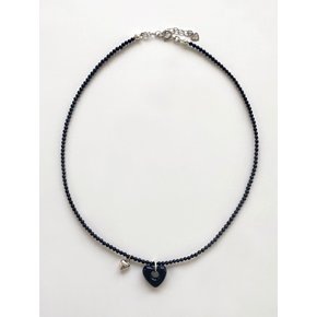 Black Onyx Heart Pendant Necklace