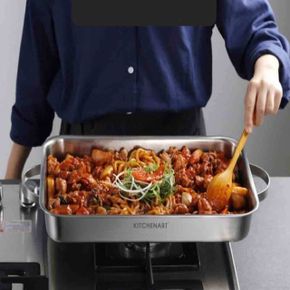 키친아트 스텐 로스트팬 인덕션 떡볶이 닭갈비 통3중