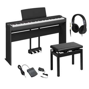  YAMAHA P-225B 전자 피아노 전용 스탠드, 로우 머티리얼 체어, 패들 3개, 헤드폰 세트