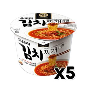 오모리 김치찌개라면 큰컵 150g x 5개