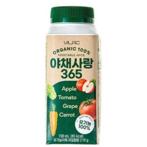 비락 유기농 야채사랑 365 190ml x 24개