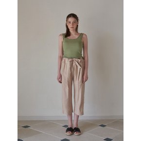 Ribbon Capri Pants - Green