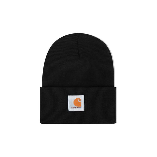 모자 니트 커프드 비니 블랙 A18-BK