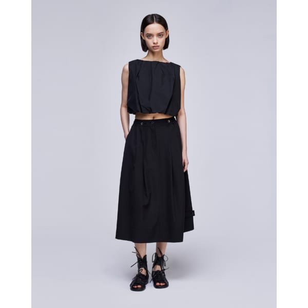 [파주점] [송지오우먼]크롭 와이드 스커트 블랙 WH3SK303BK