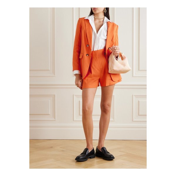 베로니카비어드 벡슬리 디키 버튼 장식 리넨 혼방 블레이저 오렌지 1647597336245448
