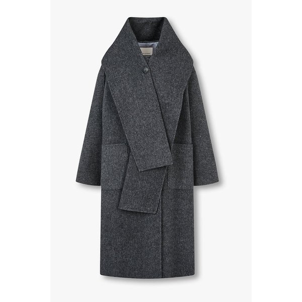 디태처블 스카프 릴랙스트 코트 7125416505170