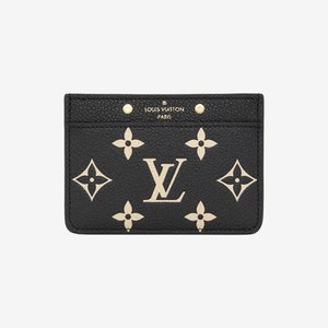 LOUIS VUITTON [국내/당일] 루이비통 카드홀더 바이컬러 모노그램 앙프렝뜨 블랙 베이지 M81022