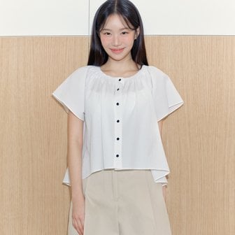 ahwe Lily Smocking Blouse_WHITE
