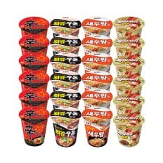  농심 컵라면(소) 신라면6+튀김우동6+새우탕6+짜파게티범벅6