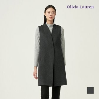 올리비아로렌 스웨이드 배색 포인트 베스트_VOCQCXW9341