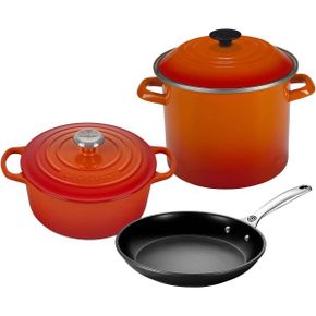 일본 르쿠르제 후라이팬0108 Le Creuset 오븐 스토브 조리기구 5종 세트 41/2쿼트 라운드 더치