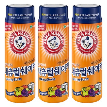  암앤해머 내츄럴쉐이커 베이킹소다 400g X 3개