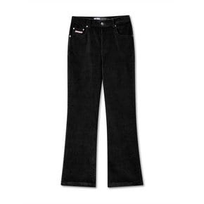 CORDUROY BOOTCUT PANTS BLACK