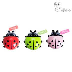 무당벌레 흡착꽂이-칫솔걸이/욕실용품/욕실수납/칫솔통