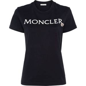 몽클레르 (당일) 24SS 몽클레어 로고 패치 블랙 여성 반팔 티셔츠 8C00006 829HP 999